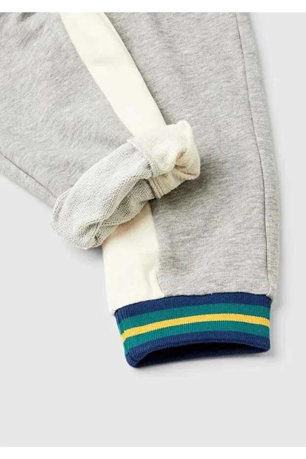 Детские спортивные штаны для мальчиков с утяжкой United Colors Of Benetton, Gray Melange — фото 3