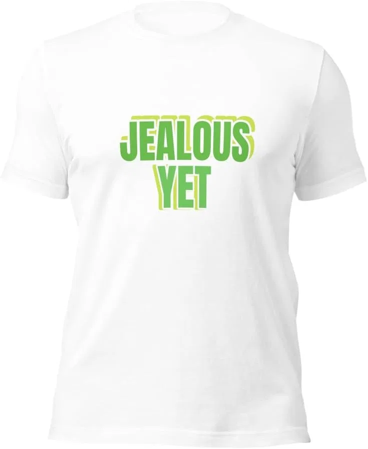 Мужская футболка с принтом Jealous, White