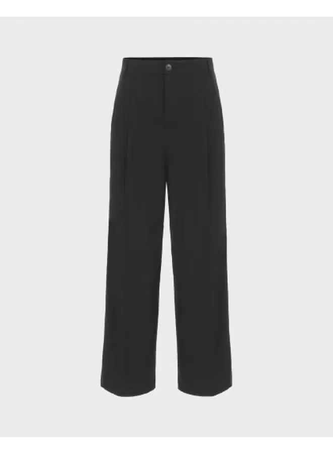 Брюки прямые на молнии с минималистичным дизайном Zara, черный