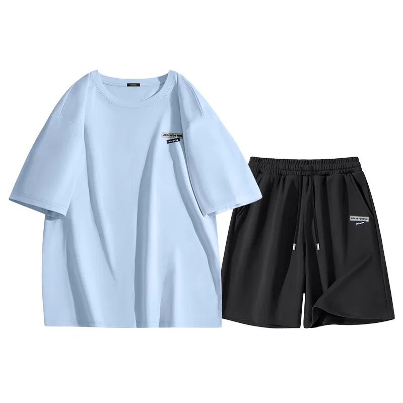 Детский спортивный комплект с логотипом MINISO, Light Blue / Black