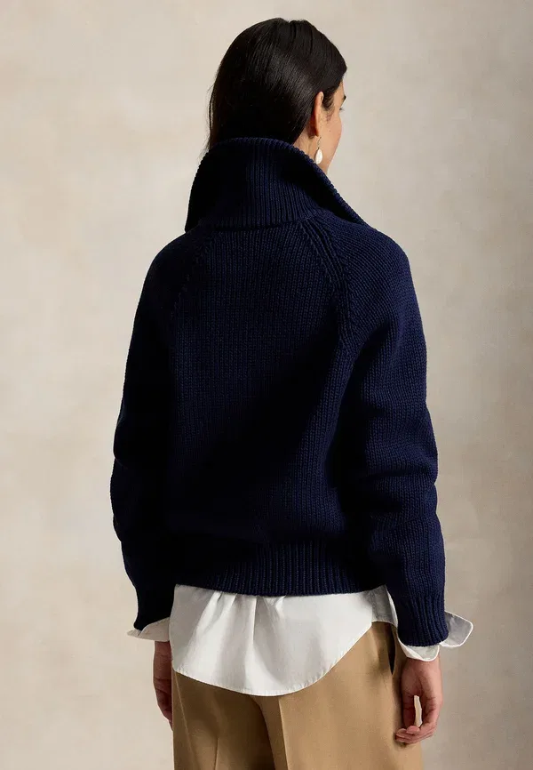 Кардиган из хлопка с нейлоном Polo Ralph Lauren, Cruise темно-синий — фото 3