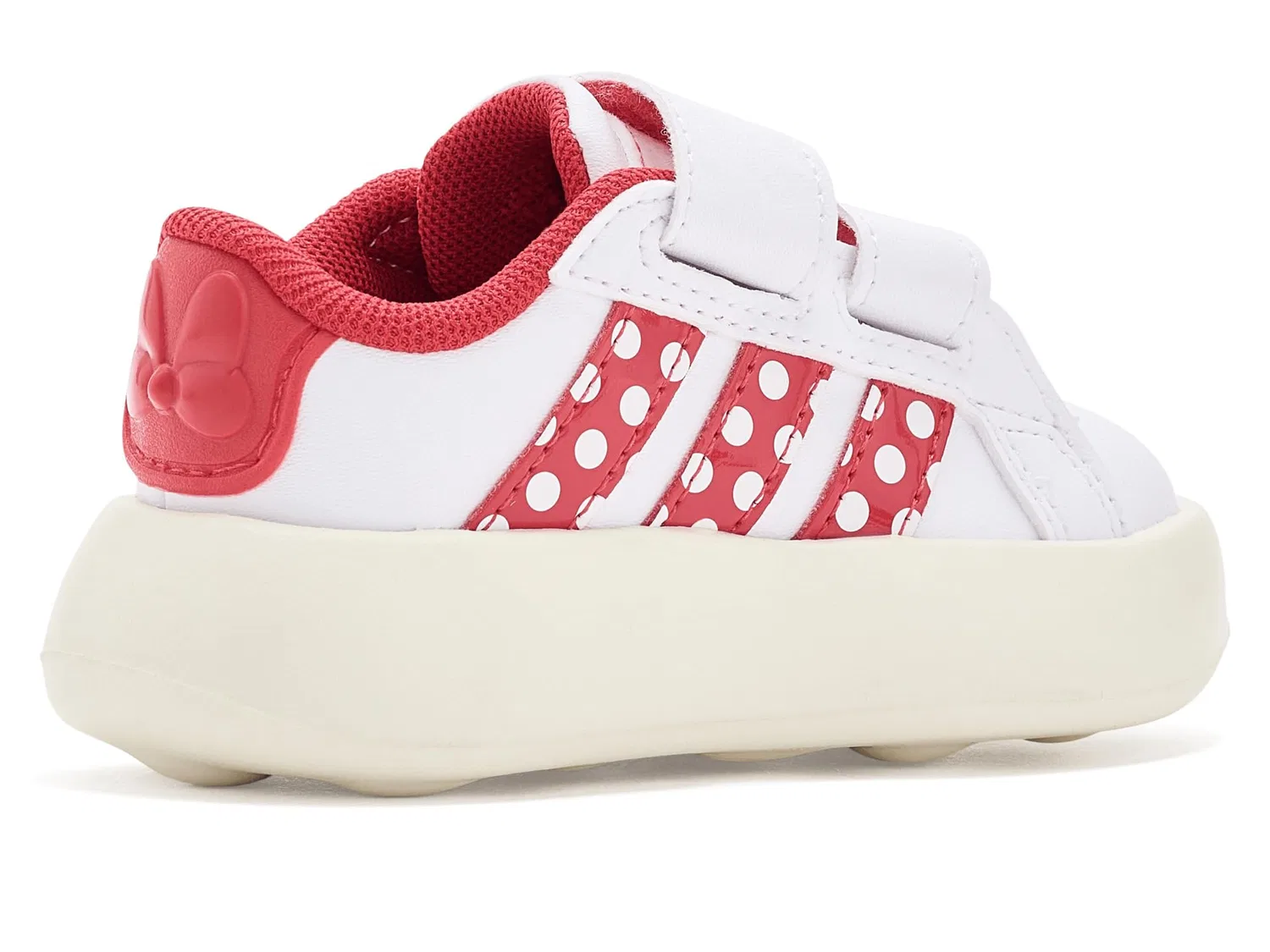 Кроссовки Disney Grand Court Hook & Loop (для младенцев и малышей) Adidas Kids, White/Pure Ruby/Off-White — фото 4
