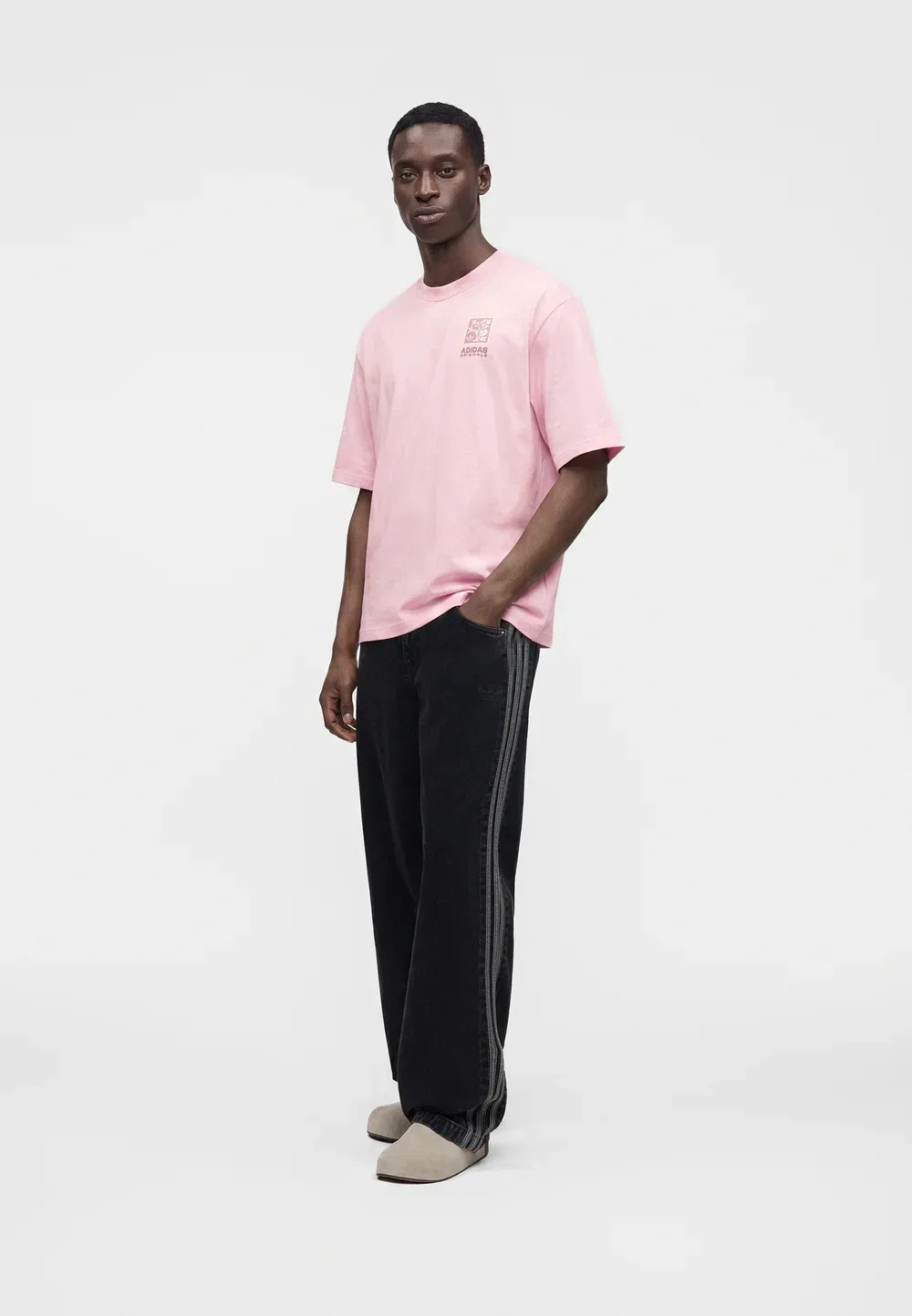Футболка унисекс Mezze с принтом Adidas Originals, Clear Pink
