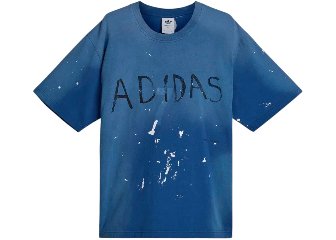 Футболка с принтом Adidas x Song For The Mute Splash Dots Print Dupe, Blue