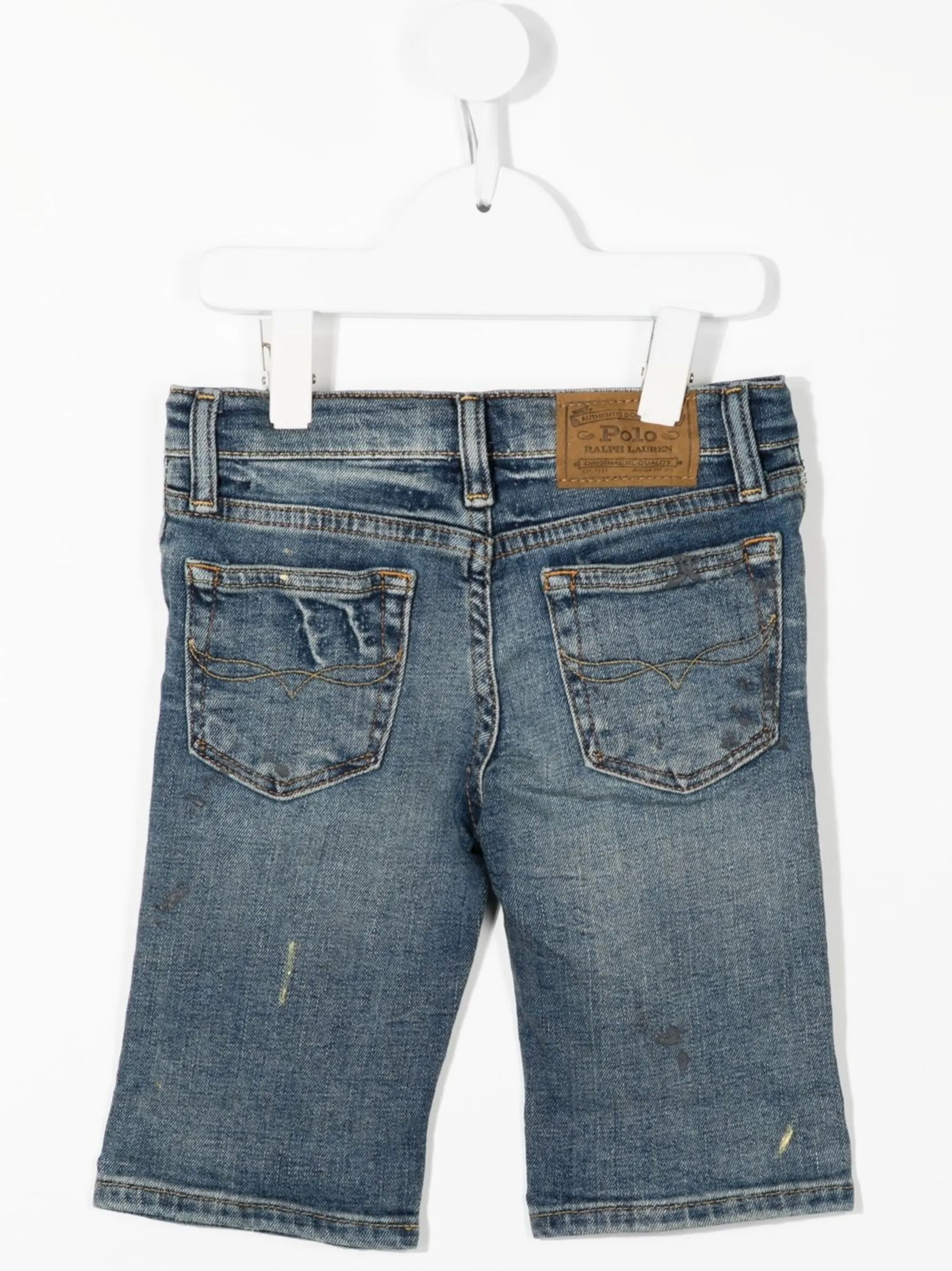 Джинсовые шорты с принтом Polo Ralph Lauren Kids, синий — фото 2
