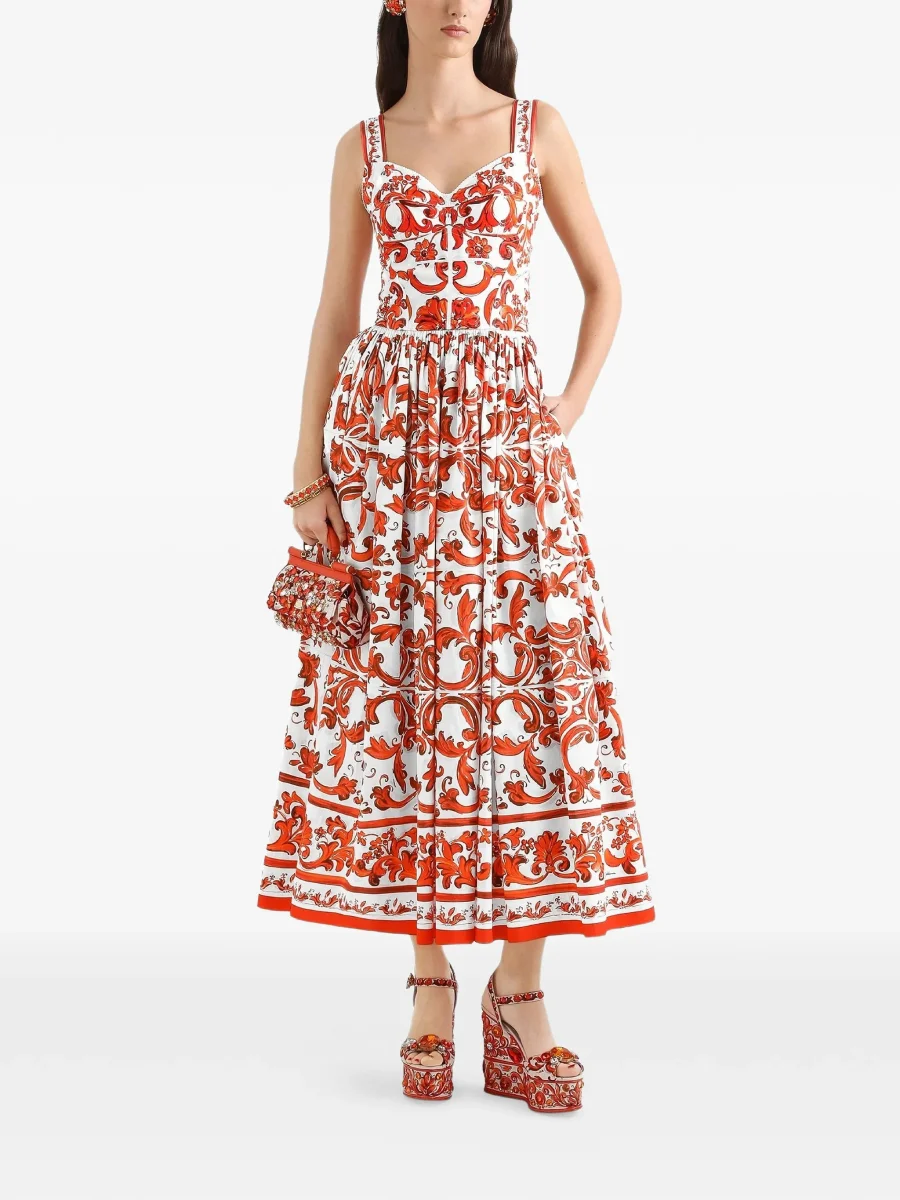 Платье Dolce & Gabbana Majolica, разноцветный