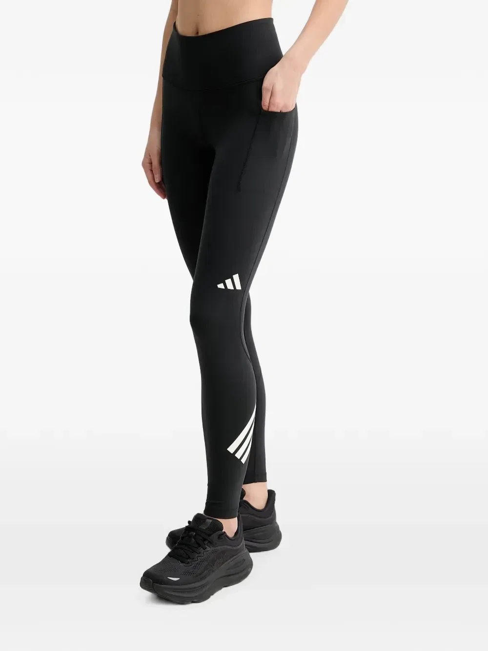 Лосины с логотипом и вставками Adidas, черный — фото 3