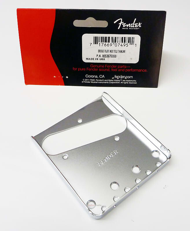 

Подлинная пластина для гитарного бриджа Fender American Vintage Telecaster Thinline - CHROME 005-3675-000