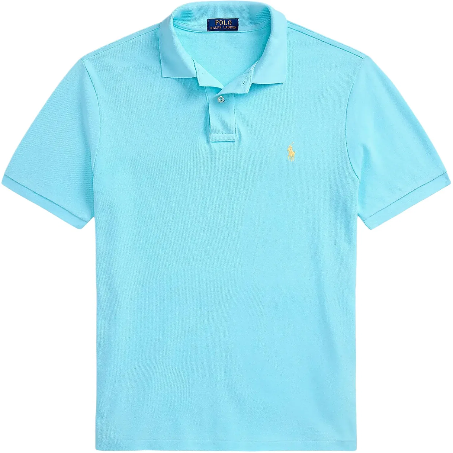 Мужская футболка поло с воротником, хлопковая, Blue Polo Ralph Lauren