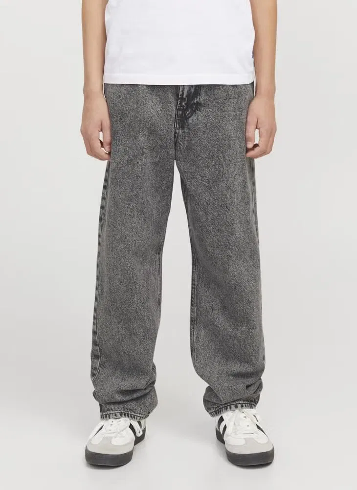 Джинсы свободного кроя для подростков, серая деним, Jack & Jones Junior — фото 3