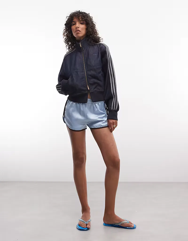 Спортивная куртка Adidas Originals Firebird из денима, индиго — фото 3