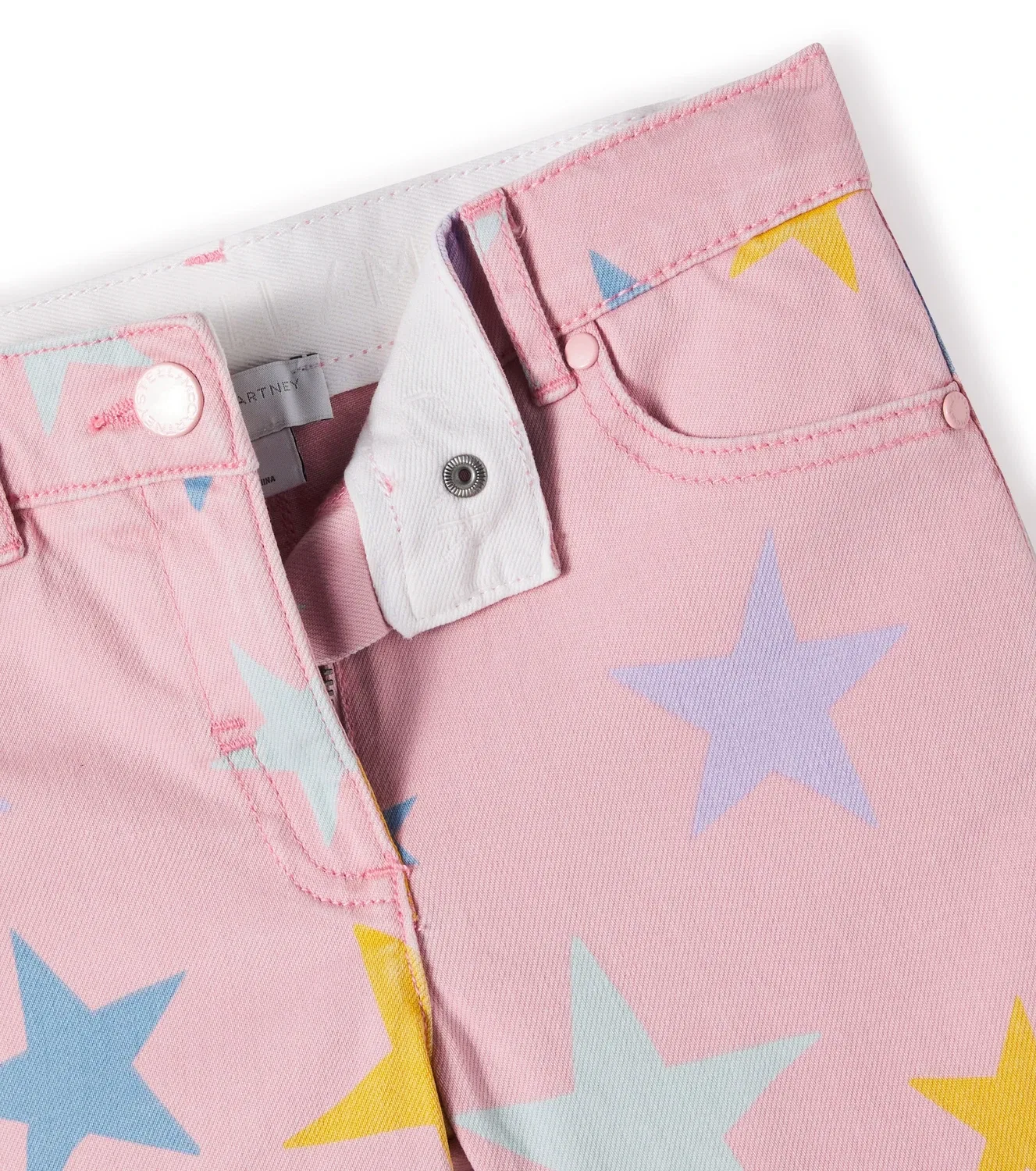 Шорты джинсовые с принтом Stella Mccartney Kids, розовый — фото 4