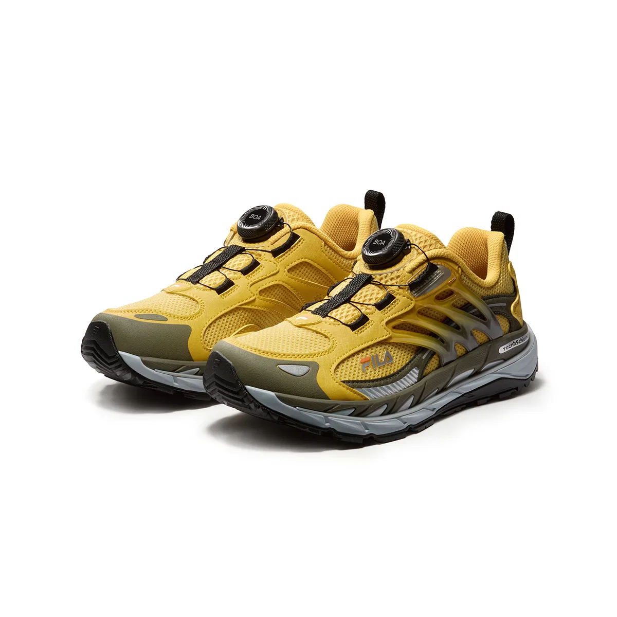 Детские кроссовки для активного отдыха Egg Yellow/Night Olive Green FILA KIDS — фото 4