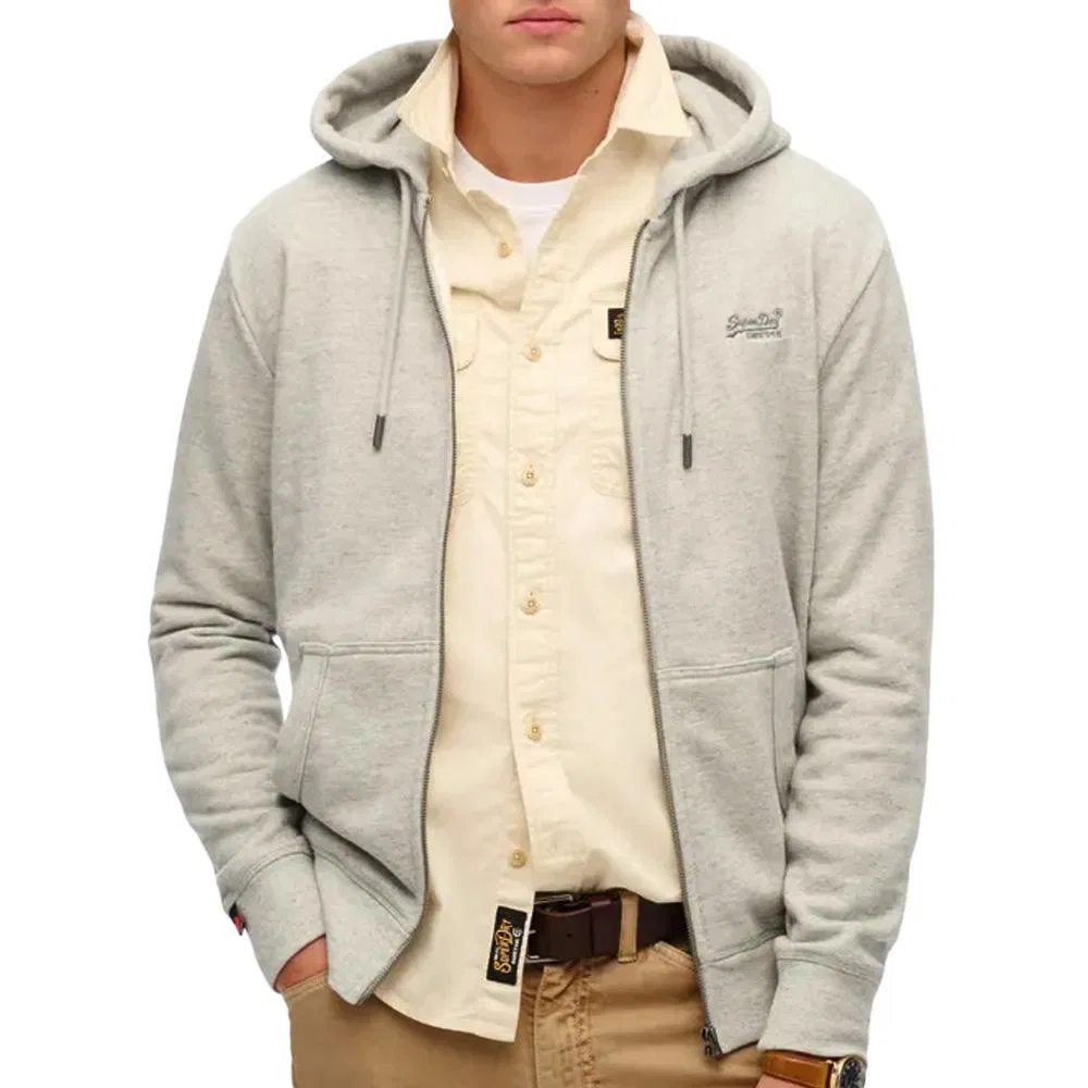 Мужское худи с капюшоном Superdry Logo Essential, Grau