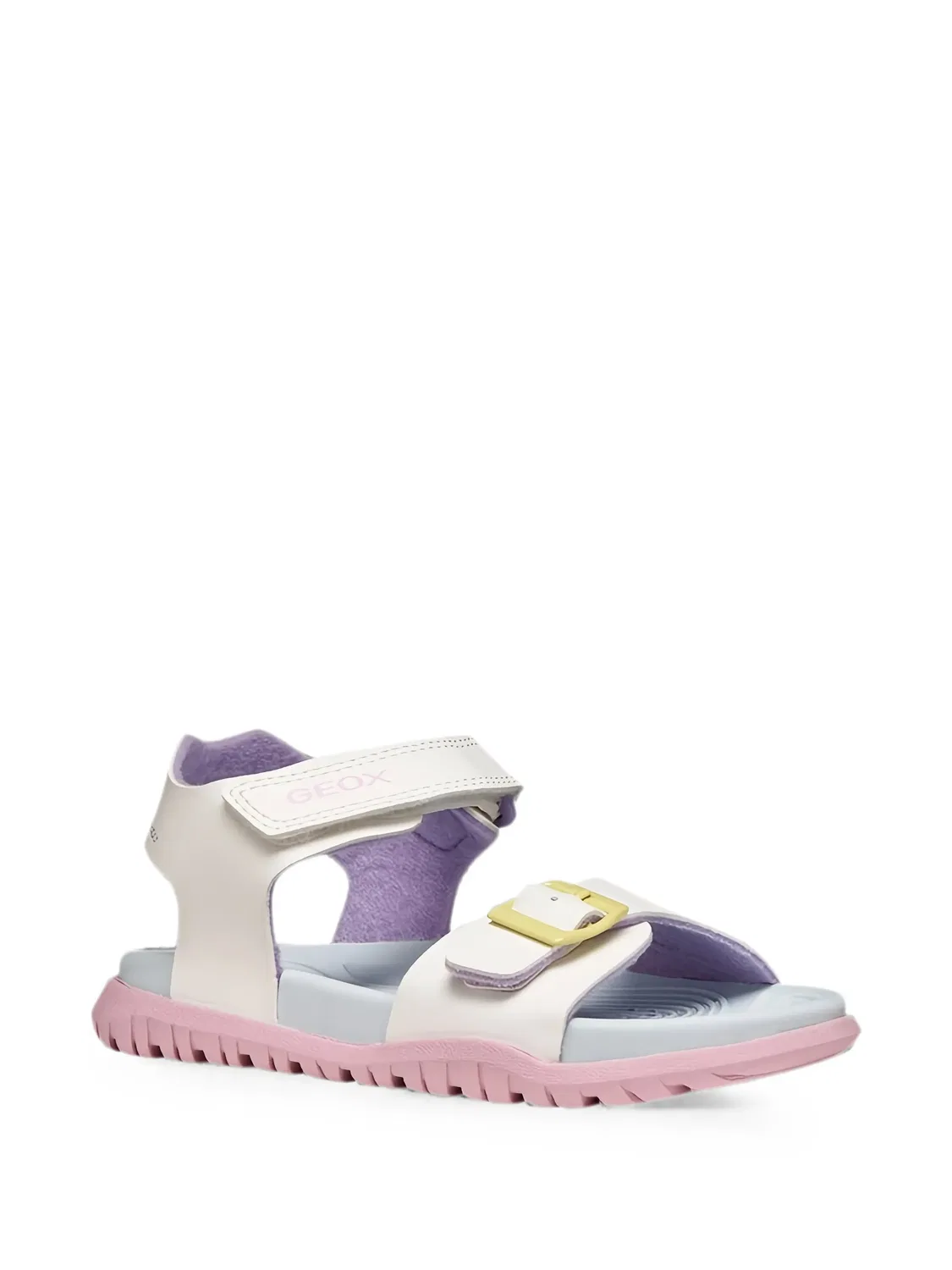 Босоножки Fusbetto на липучках Geox Kids, белый