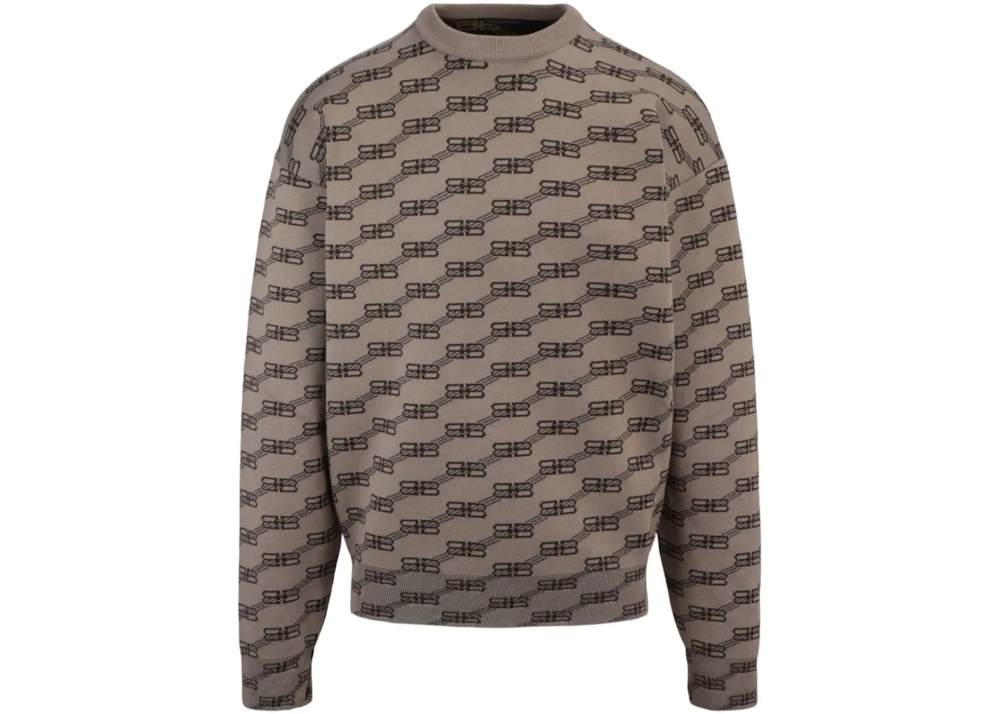 Мужской свитер с интарсией Balenciaga, Beige