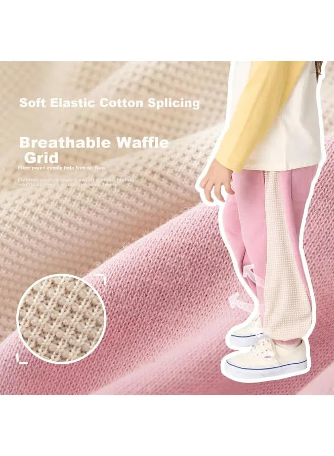 Штаны с сетчатыми вставками для детей Niduoxiong, розовый — фото 2