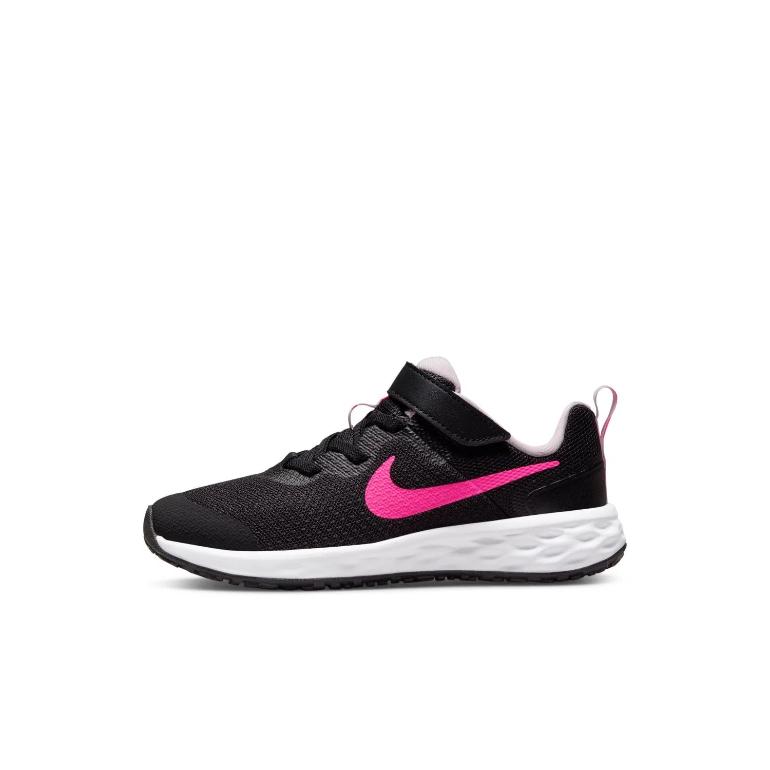 Детские кроссовки для мальчиков без каблука Revolution 6 NIKE, Black Hyper Pink Pink Foam