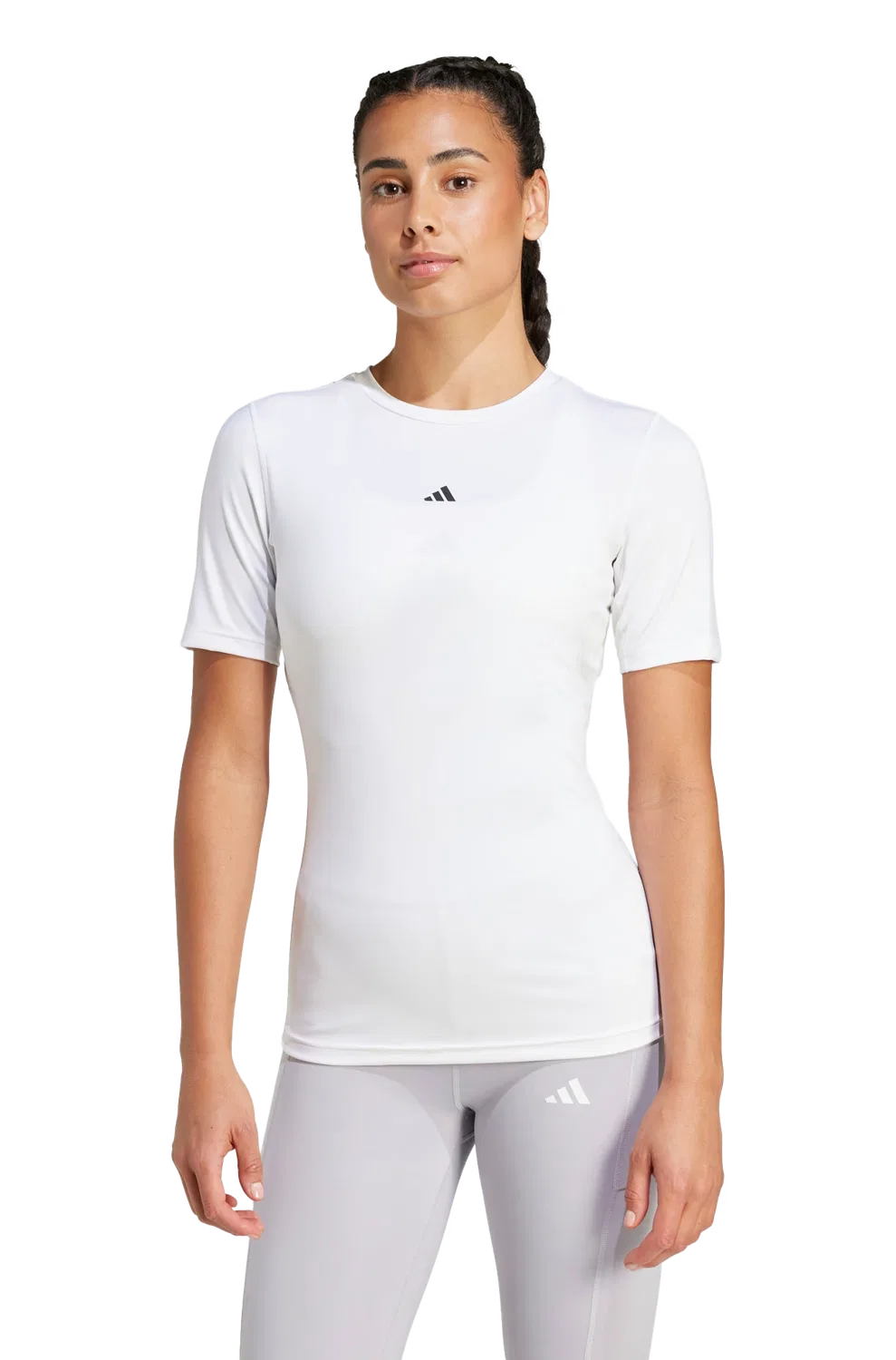 Женская тренировочная футболка TECHFIT Adidas, белый — фото 2