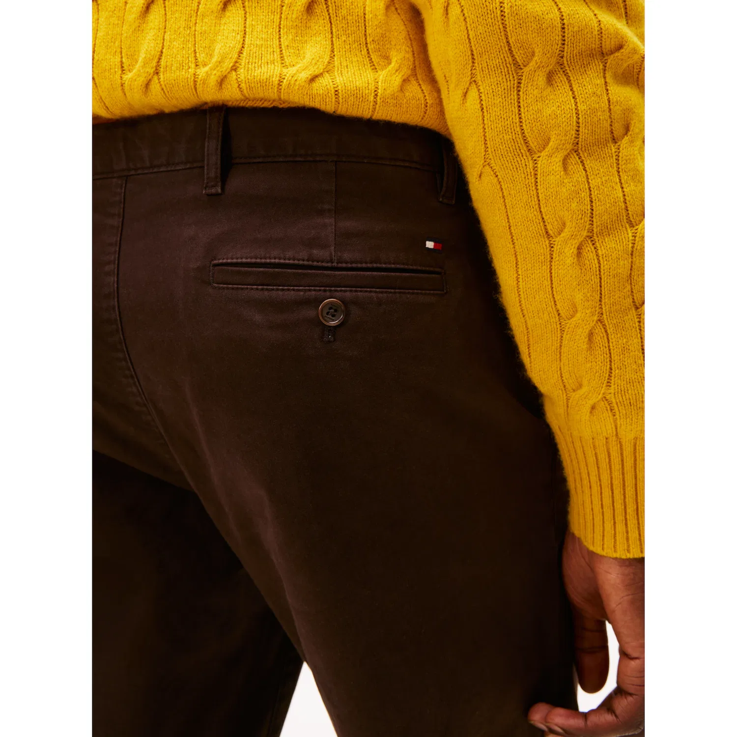 Мужские чиносы зауженные Tommy Hilfiger, Dark Brown — фото 3