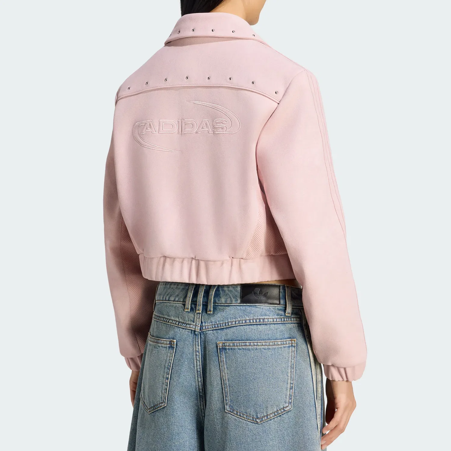 Женская куртка с лацканами Light Pink Adidas Originals, Light Pink — фото 4