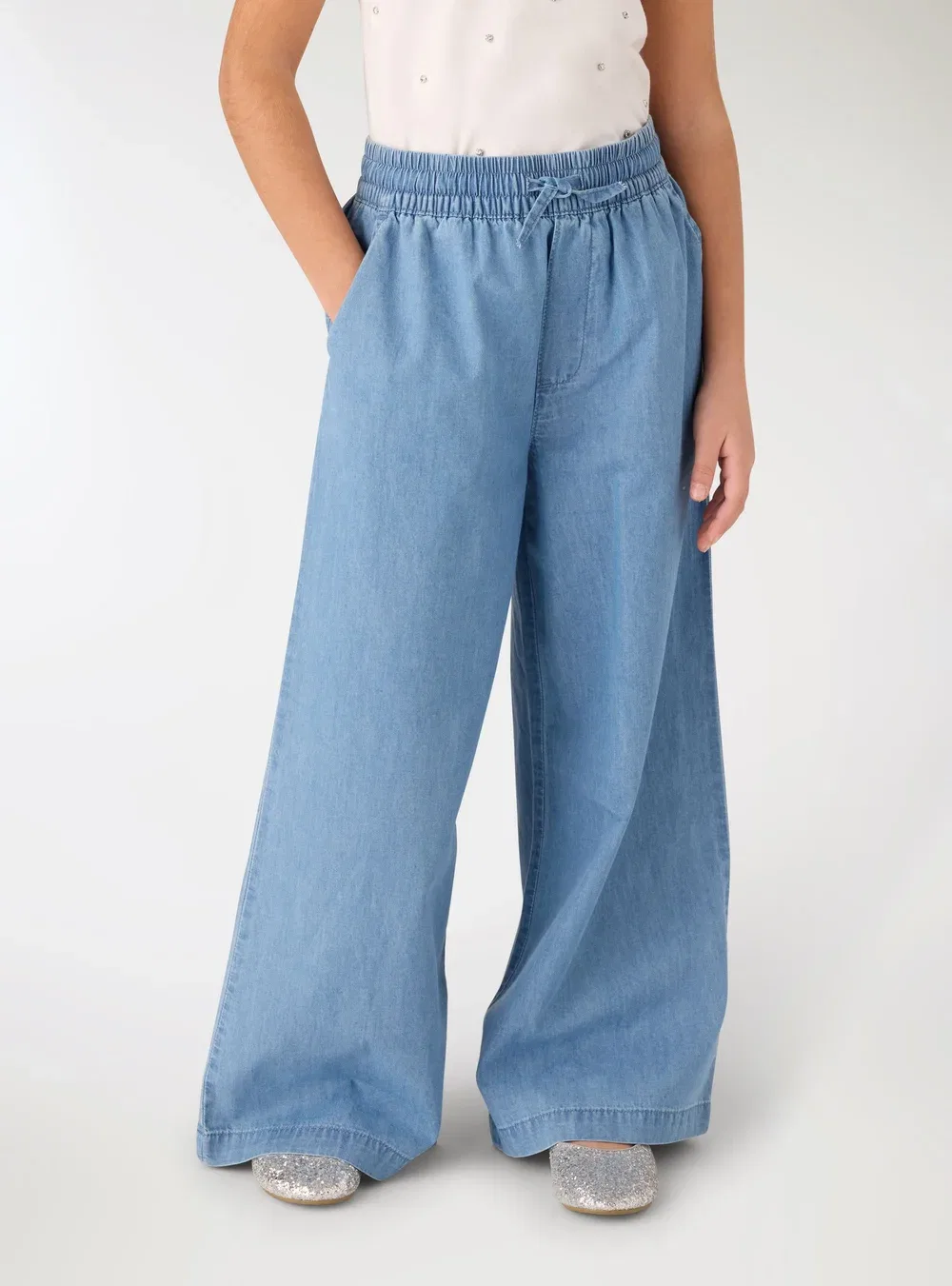Leg con coulisse - расклешенные джинсы Terranova, Var Blu Denim Medio — фото 2