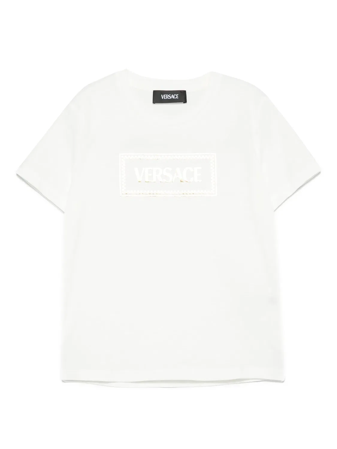 Футболка с принтом Damier 90-х годов Versace, белый