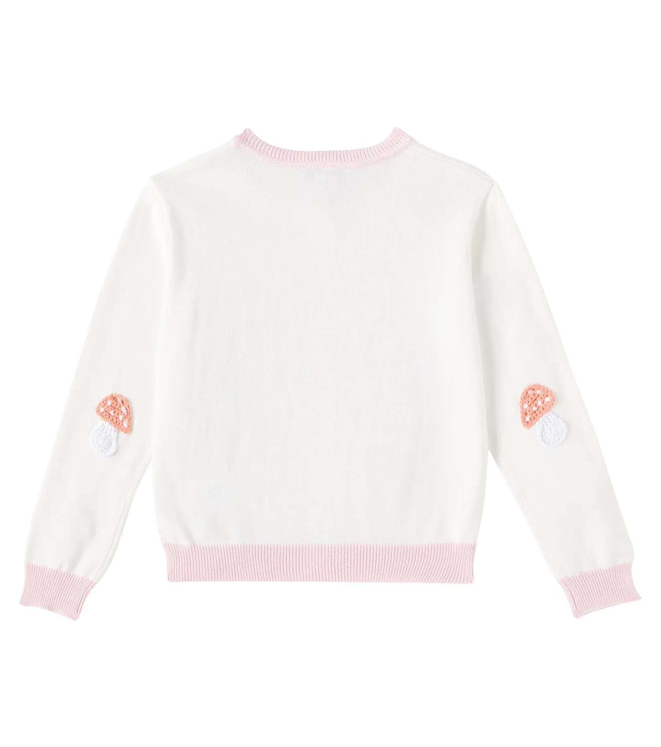 Кардиган хлопковый с вышивкой и аппликацией Stella Mccartney Kids, белый — фото 3
