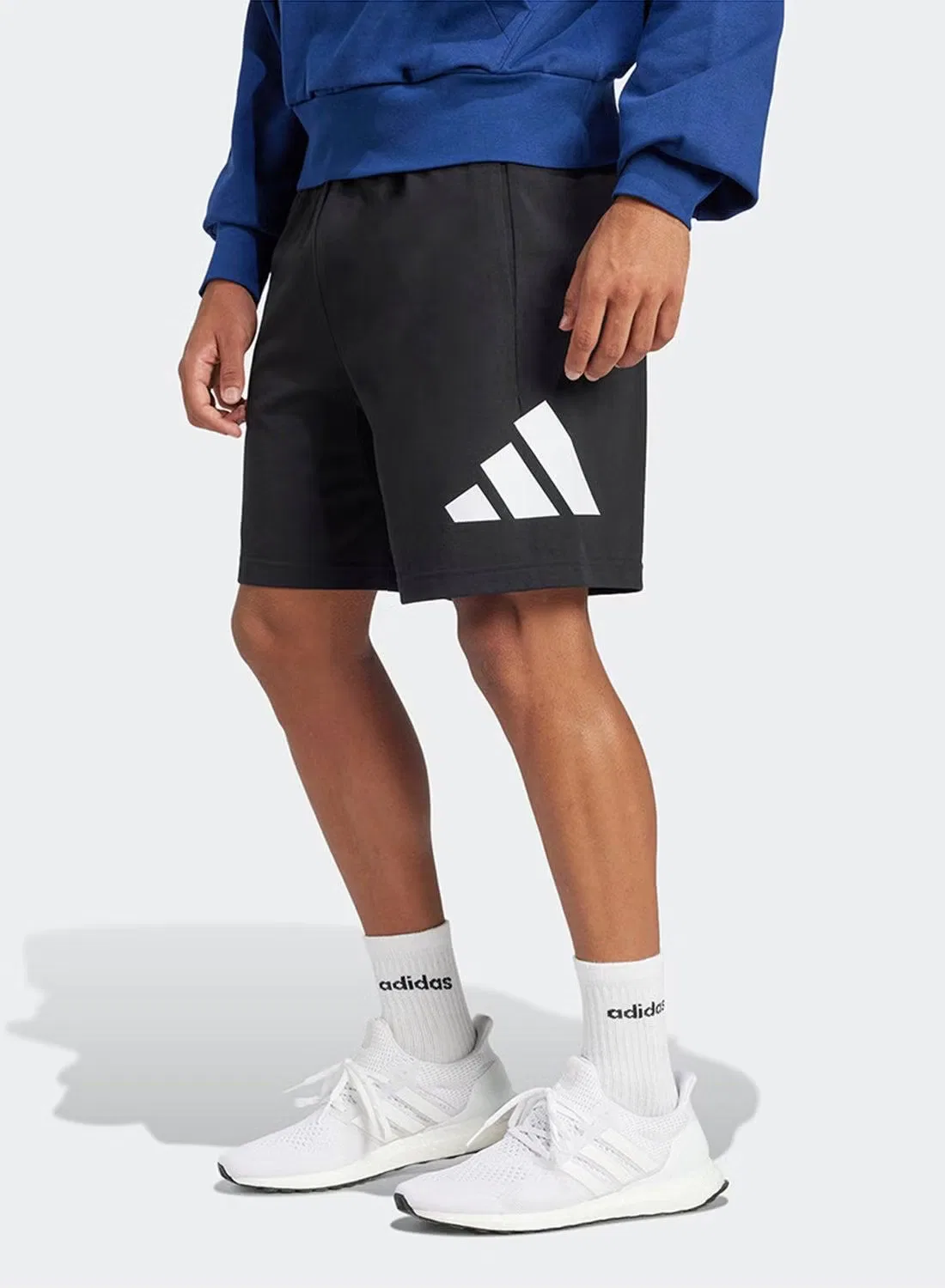 Шорты с крупным логотипом Essentials big logo single jersey shorts Adidas, черный