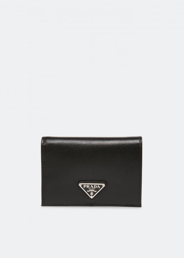 

Кошелек PRADA Saffiano leather small wallet, черный