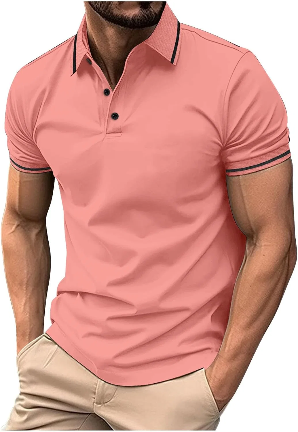 Мужская футболка с коротким рукавом светлая, Watermelon Red-1