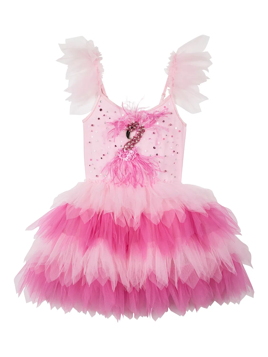 Платье с юбкой Bella Flamingo Tutu Du Monde, розовый