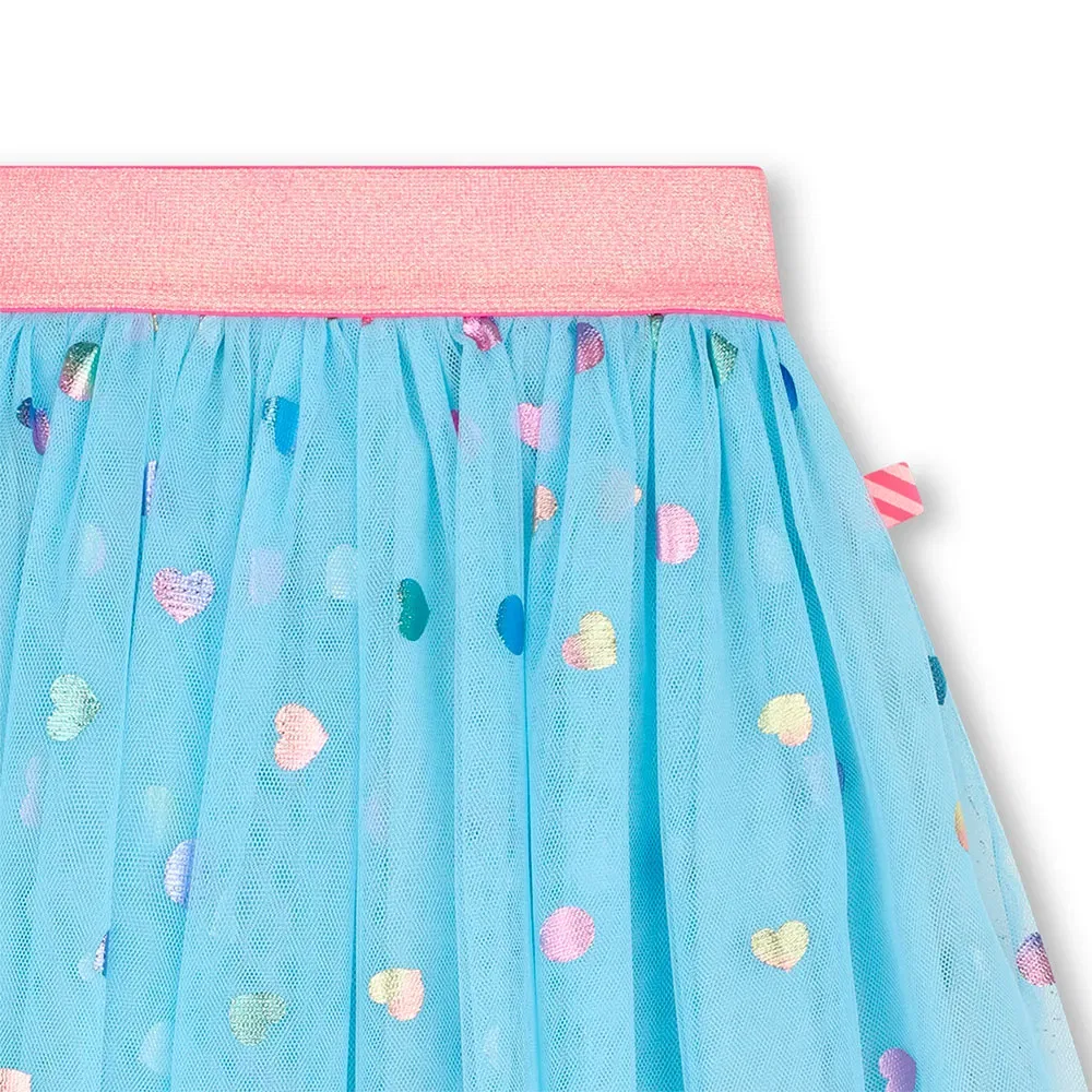 Детская юбка для девочек с сеткой и блестками Billieblush, Blue — фото 3
