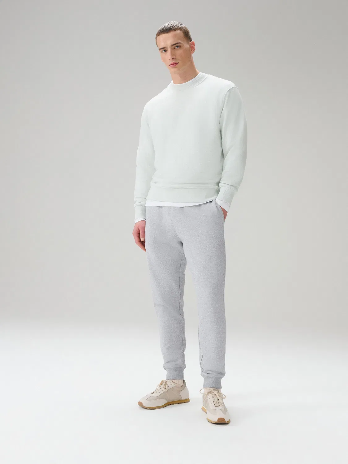 Джоггеры Slim Fit, Grey Marl Next, серый меланж