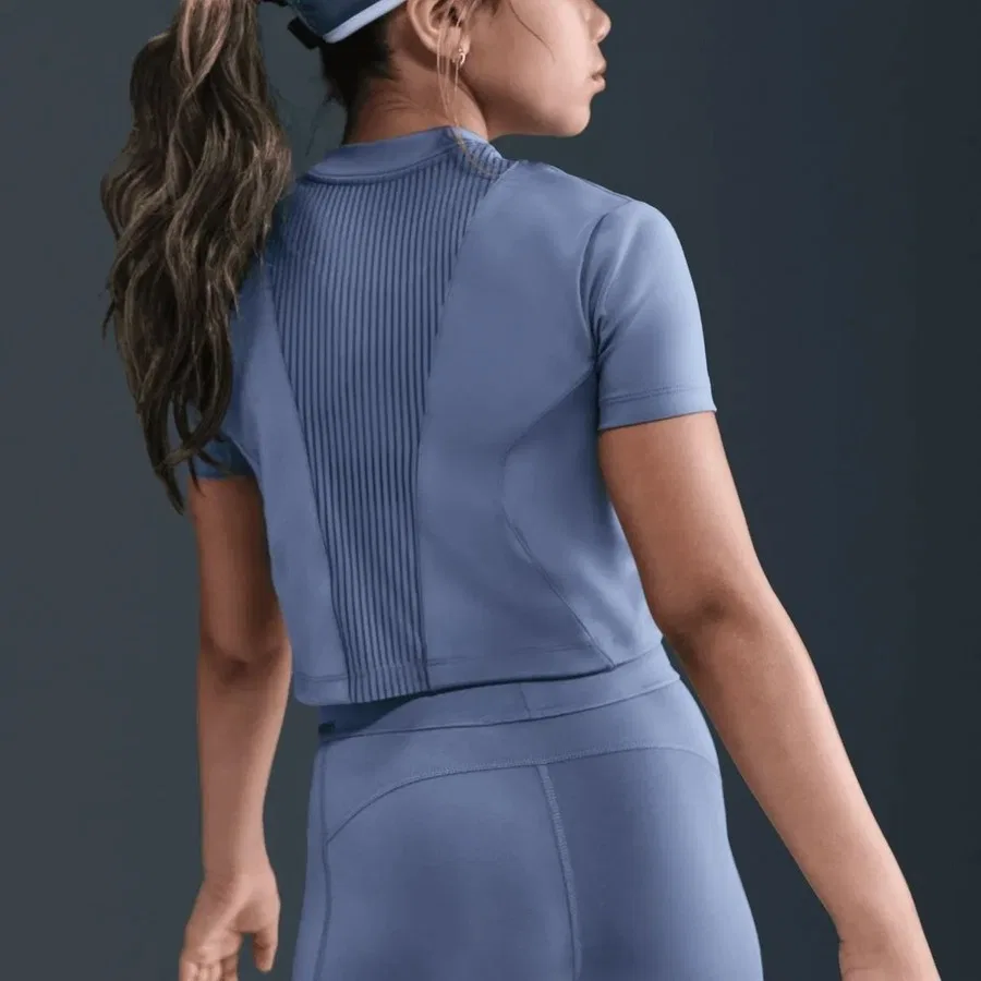 Спортивные шорты-тайтсы с принтом Nike Pro, Сине-белый — фото 4