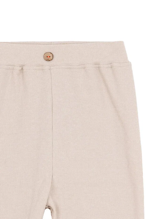 Детские леггинсы для девочек рифленые Basics Duffy Kids, Beige — фото 2