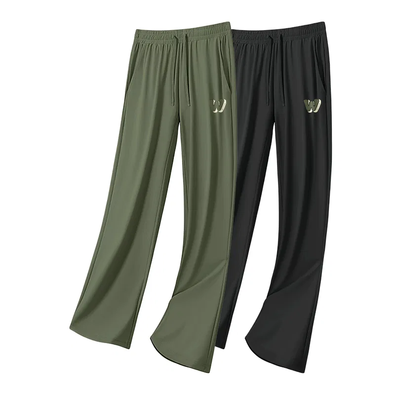 Детские повседневные штаны с принтом 2 Pack MINISO, Khaki (Ma Green Letter Pants Logo)+Black (Ma Green Letter Pants Logo) — фото 3