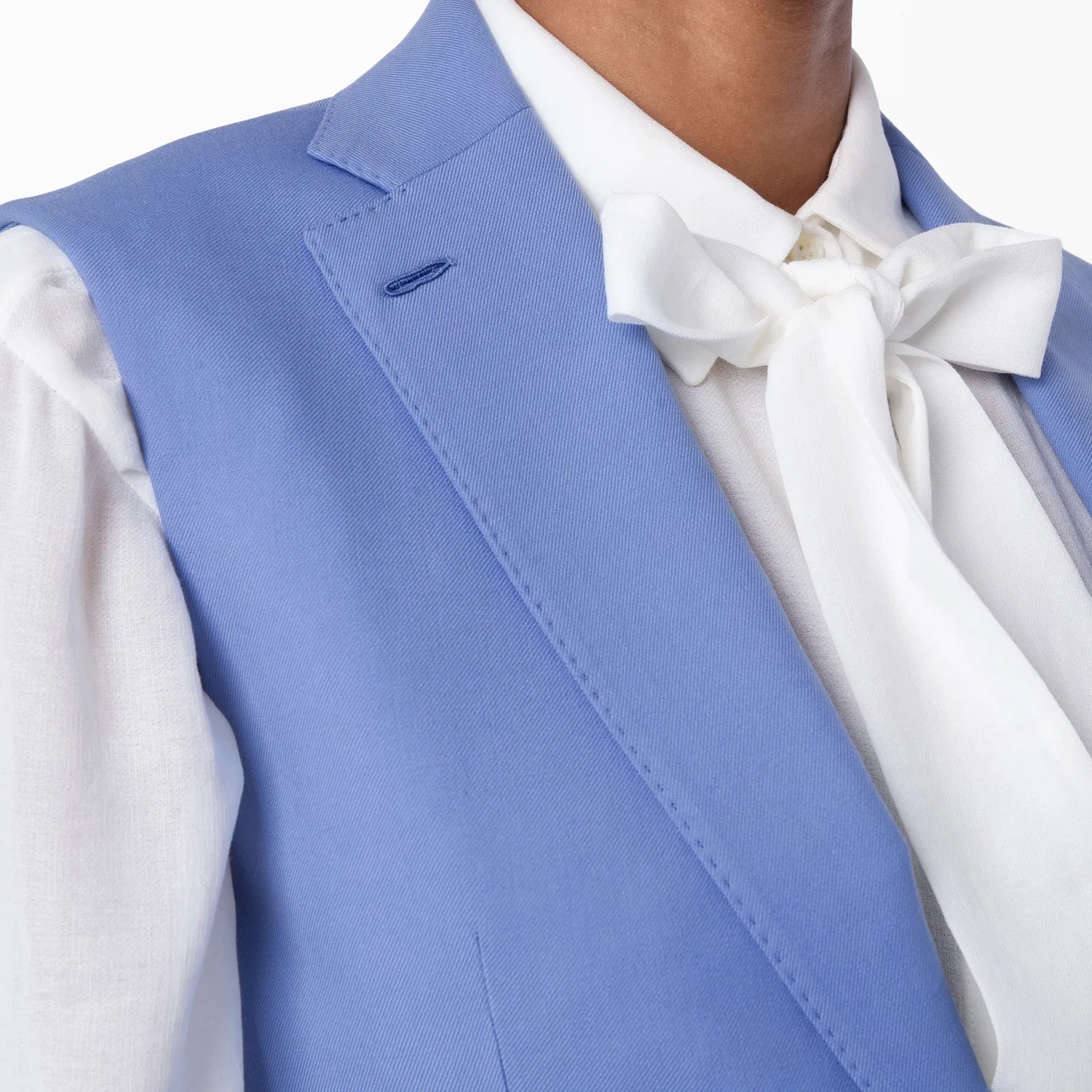 Жакет без рукавов Sleeveless Tailored Jacket Burberry, Cool Cornflower Blue — фото 3