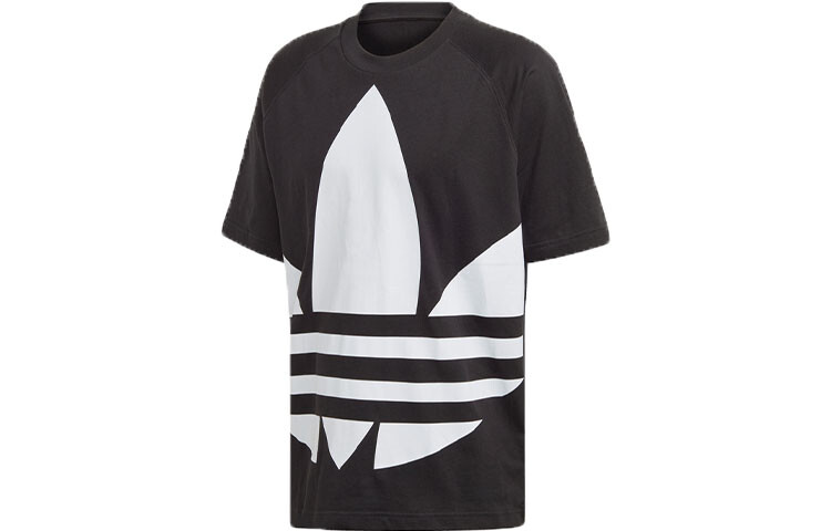 

Мужская футболка с большим трилистником, черная Adidas Originals