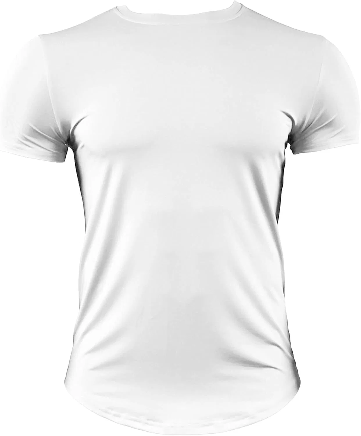 Мужская хлопковая футболка для фитнеса Slim Fit, White