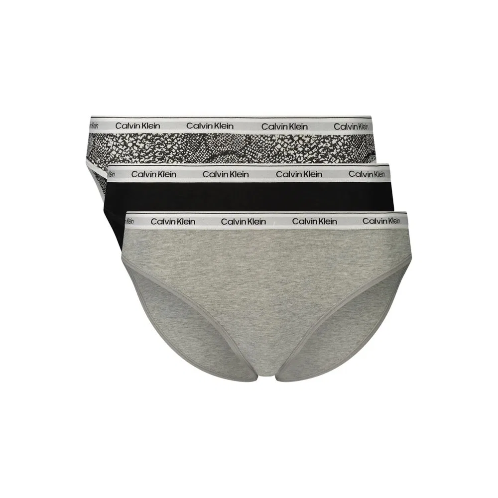 Женские трусы-бикини хлопковые комплект из 3 пар Calvin Klein, Gray