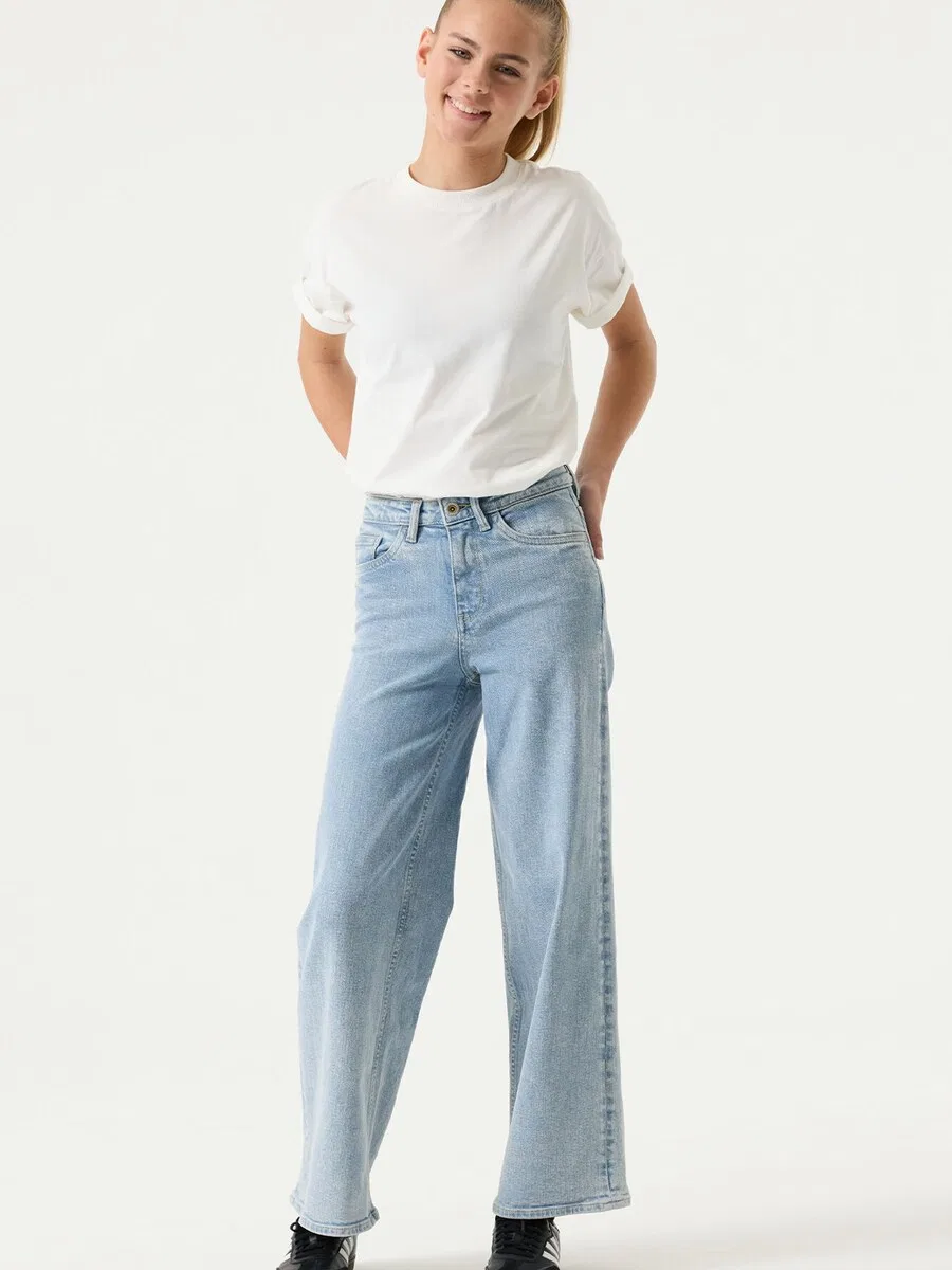 Джинсы GARCIA Wide leg Jeans 'Annemay' синего цвета — фото 2