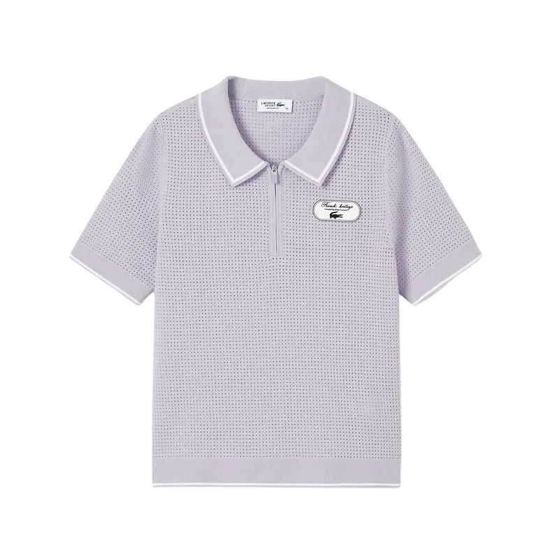 Женский джемпер с отложным воротником LACOSTE, White — фото 3