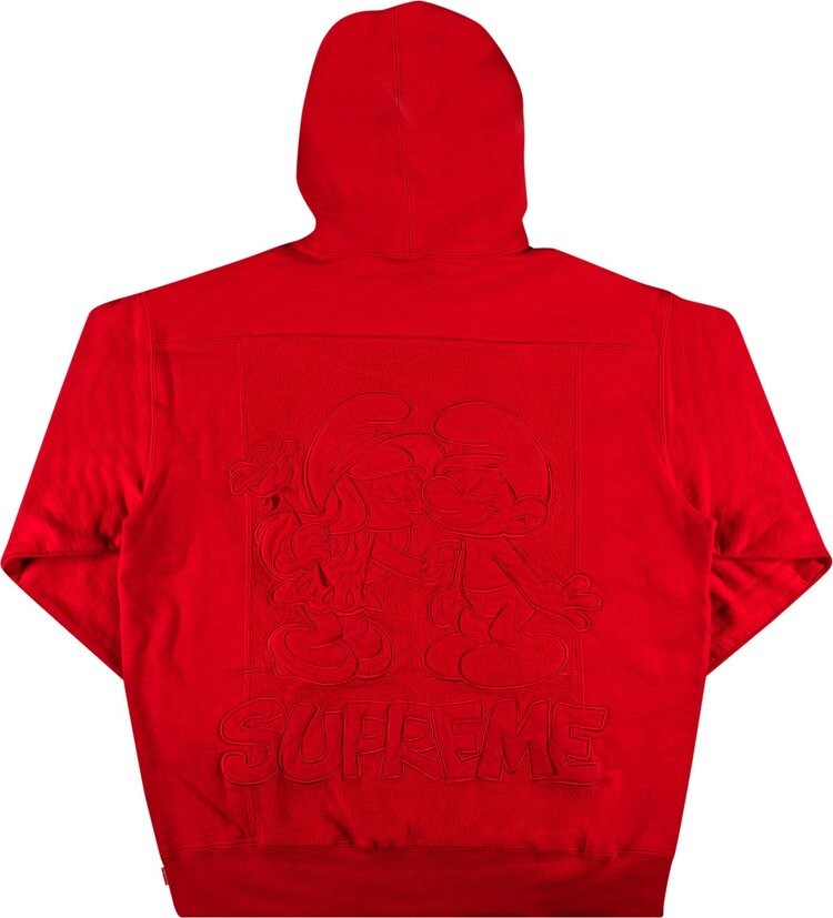 Толстовка Supreme x Smurfs Hooded Sweatshirt 'Red', красный — фото 3