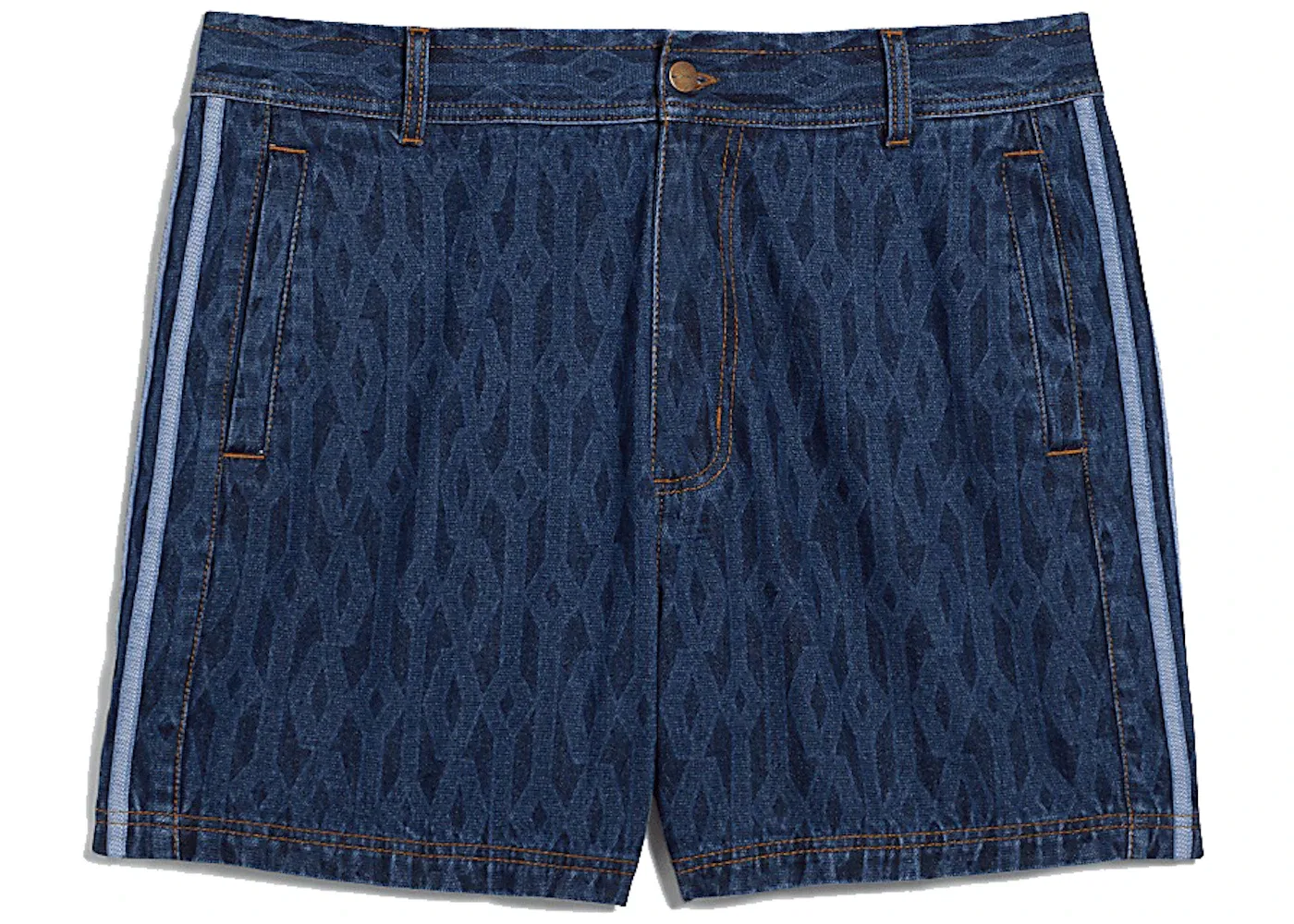 Джинсовые шорты унисекс с монограммой Ivy Park Monogram Adidas, цвет Dark Denim