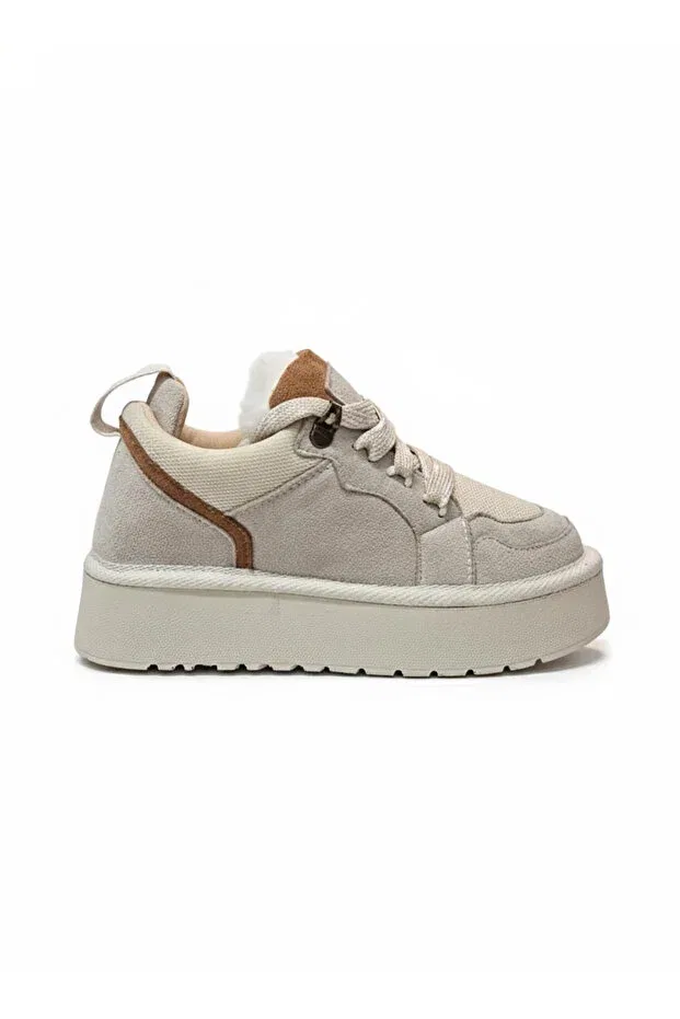 Детские туфли для девочек на шнуровке Ustalar Ayakkabı Çanta, Beige