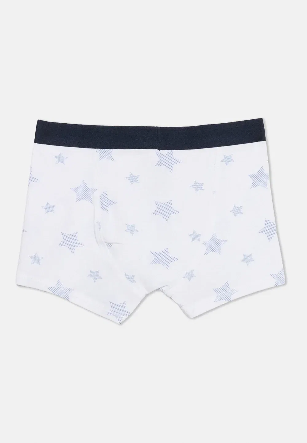 10 пар однотонных и с принтом трусиков для мальчиков Friboo, Light Blue/ Dark Blue/ Off-White — фото 3