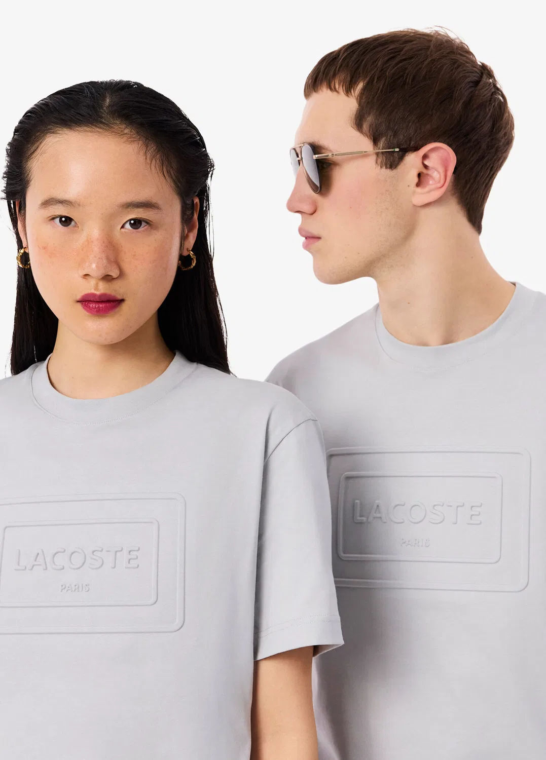 Футболка Lacoste Classic Fit, серая — фото 3