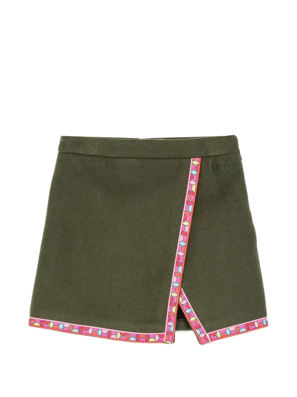 Юбка с вышитым логотипом Pucci Junior, зеленый