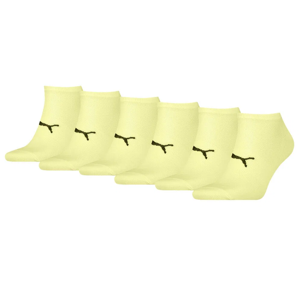 Детские легкие спортивные носки-слипоны PUMA, 6 пар, Yellow
